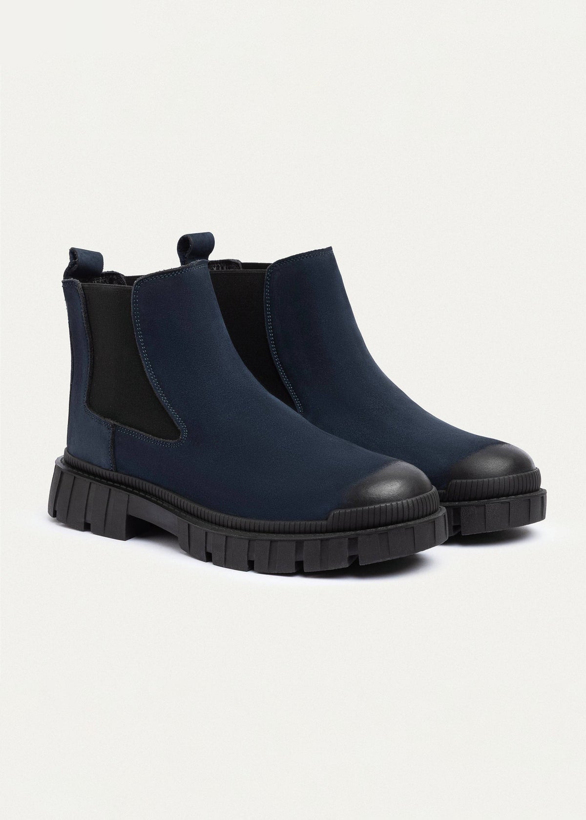 Leather Chelsea Boot — Navy Blue