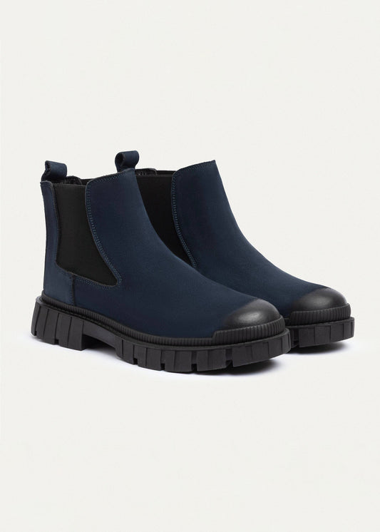 Leather Chelsea Boot — Navy Blue