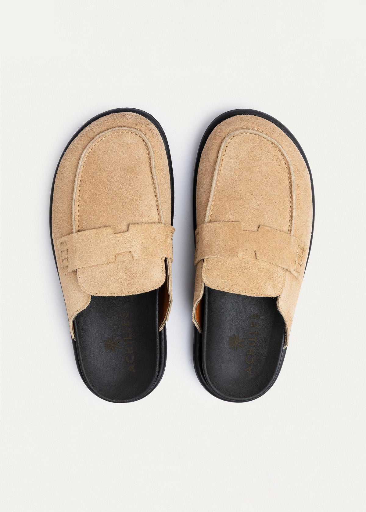 Mule Suede Loafer — Beige