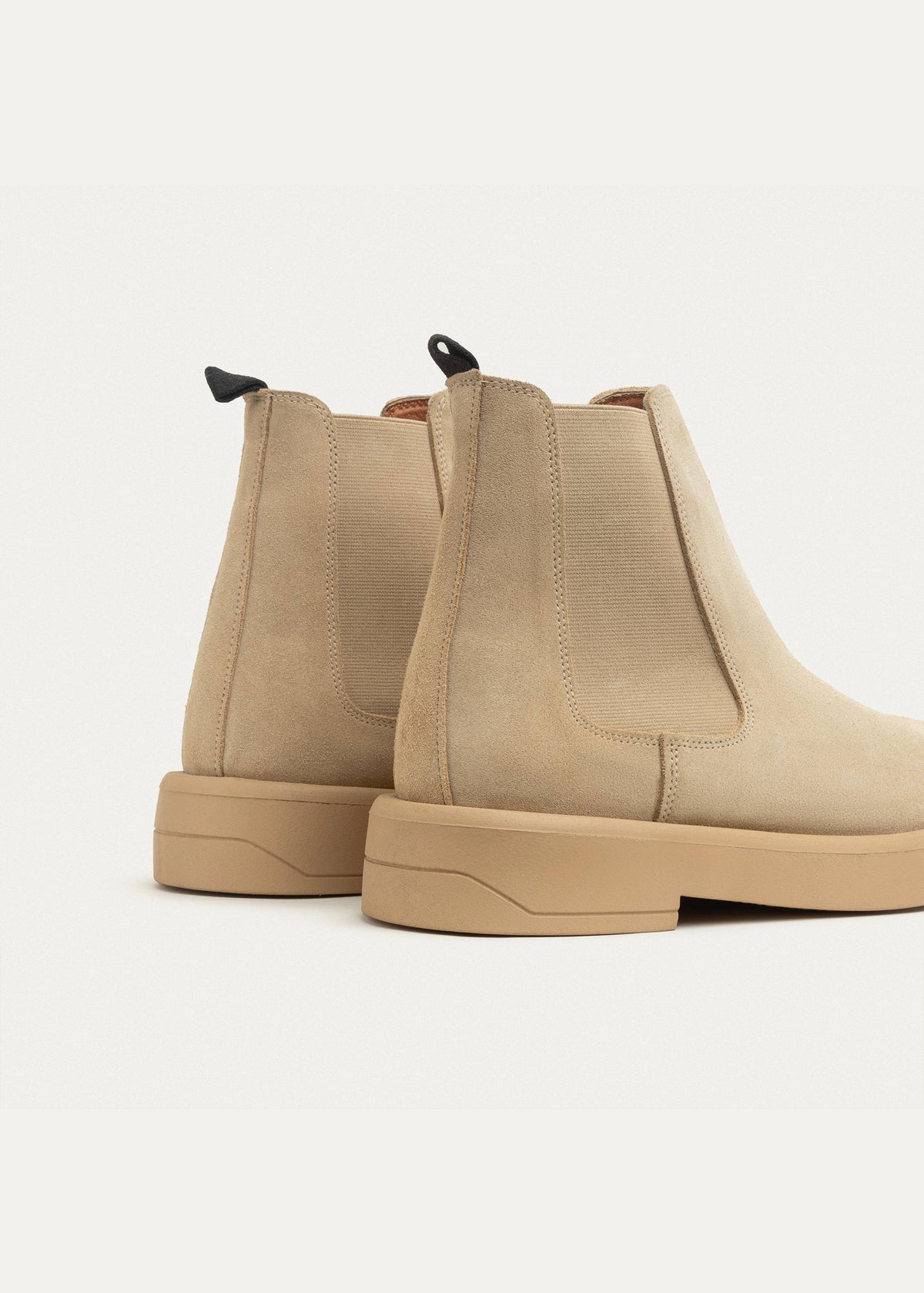 Luxe Leather Chelsea Boot — Beige