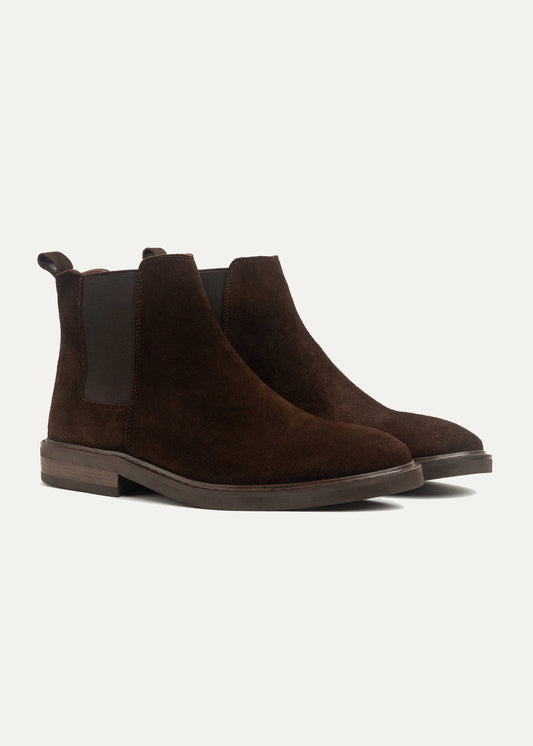 Premium Suede Chelsea Boot — Brown
