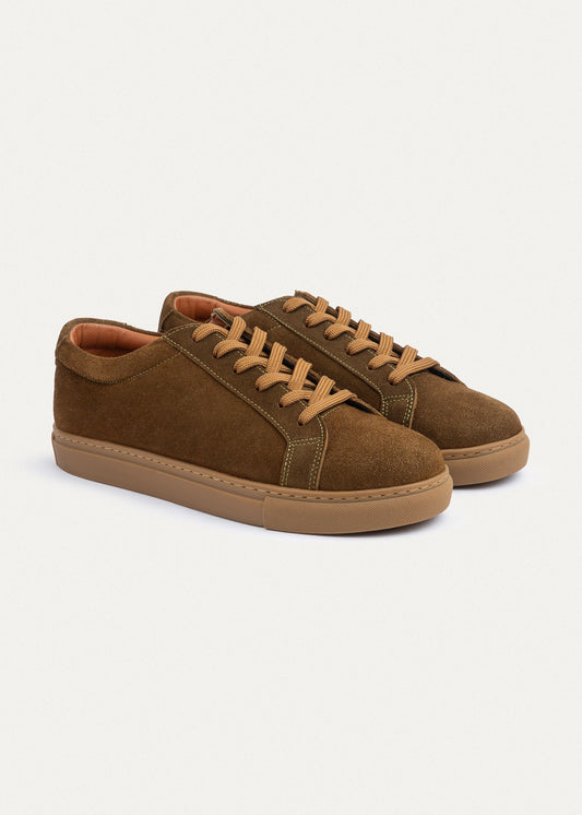 Leather Comfort Sneaker — Olive