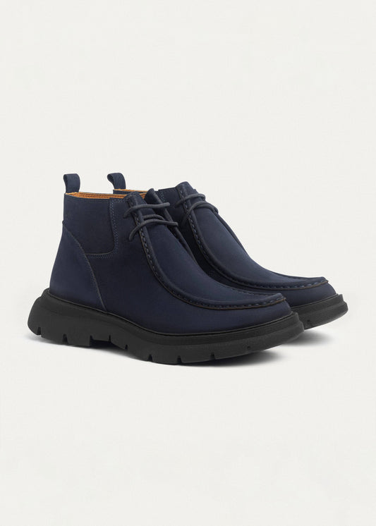 Leather Chukka Boot — Navy Blue