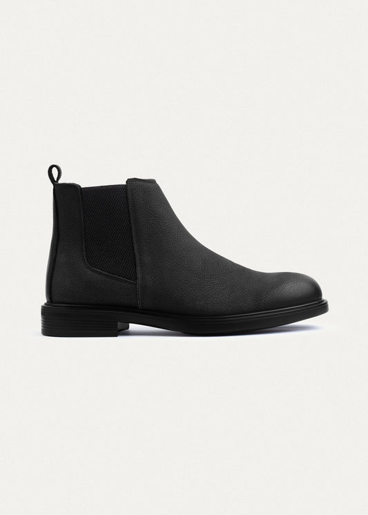 Classic Nubuck Chelsea Boots — Black