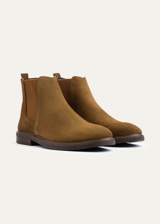 Premium Suede Chelsea Boot — Sandy Brown