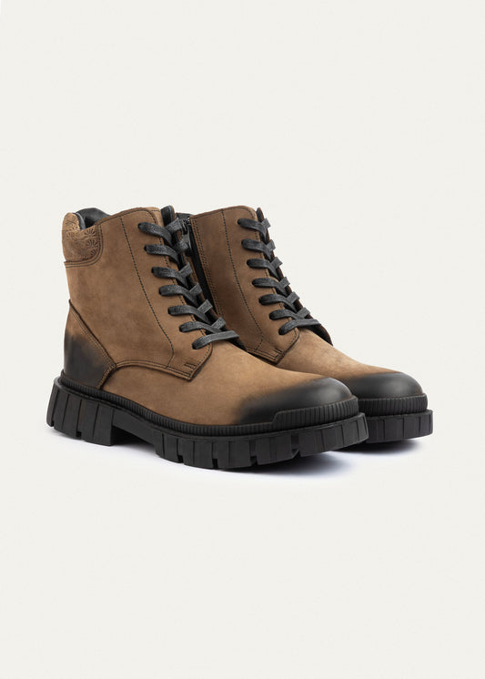 Leather Trail Boot — Sandy Brown
