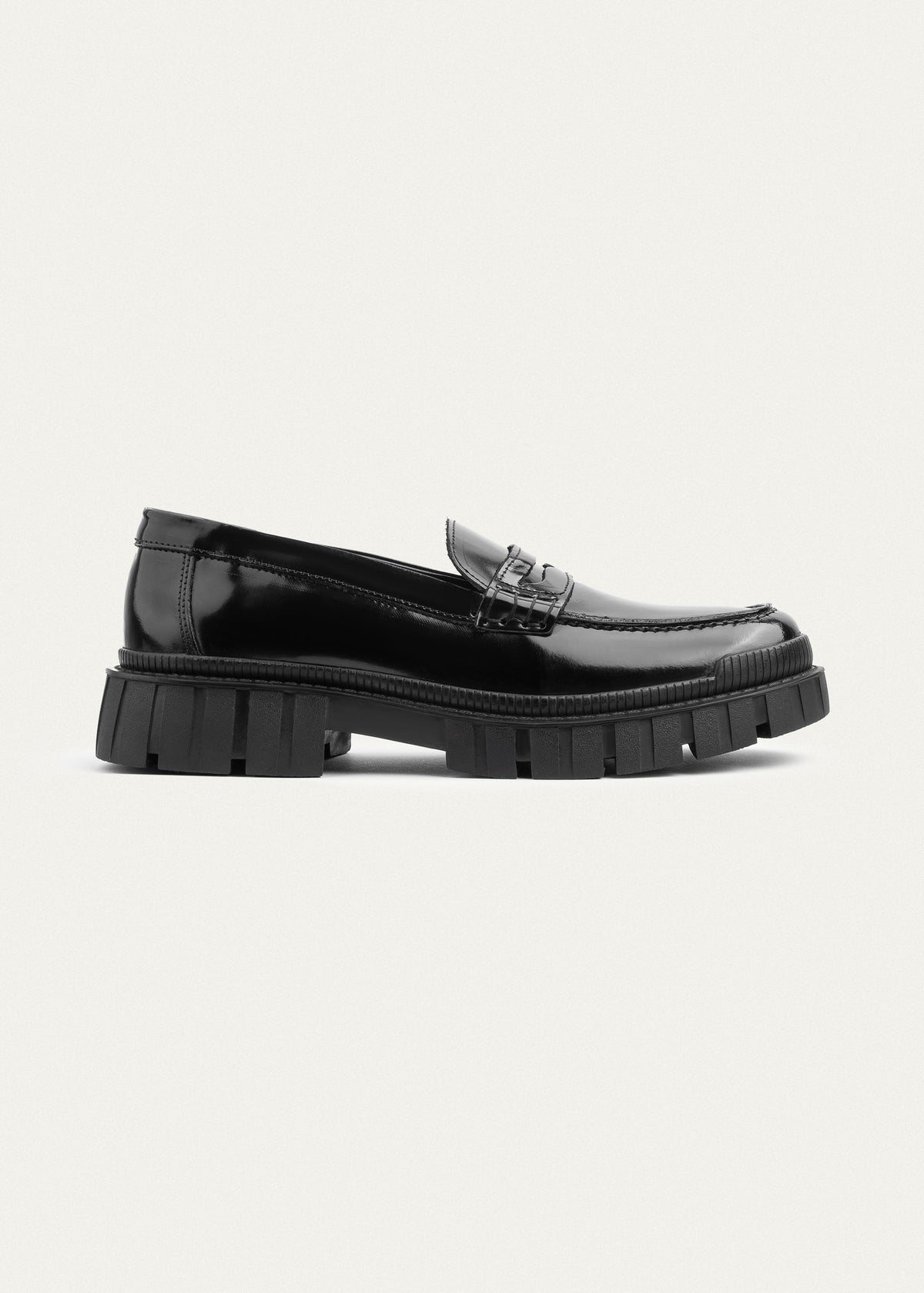 Patent Leather Loafer — Black