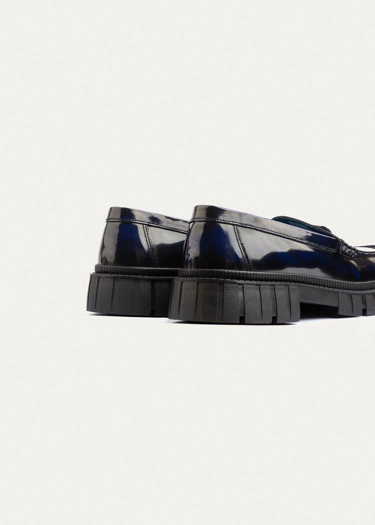Patent Leather Loafer — Navy Blue