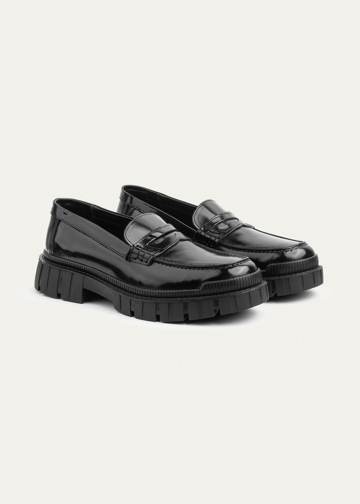Patent Leather Loafer — Black