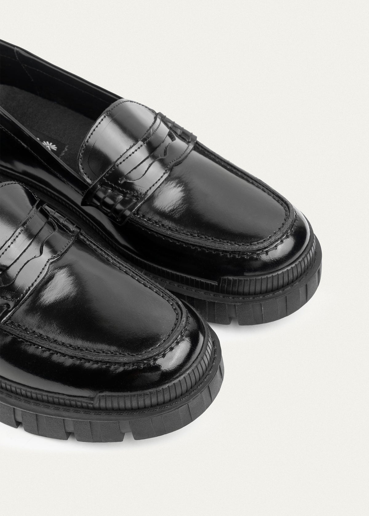 Patent Leather Loafer — Black