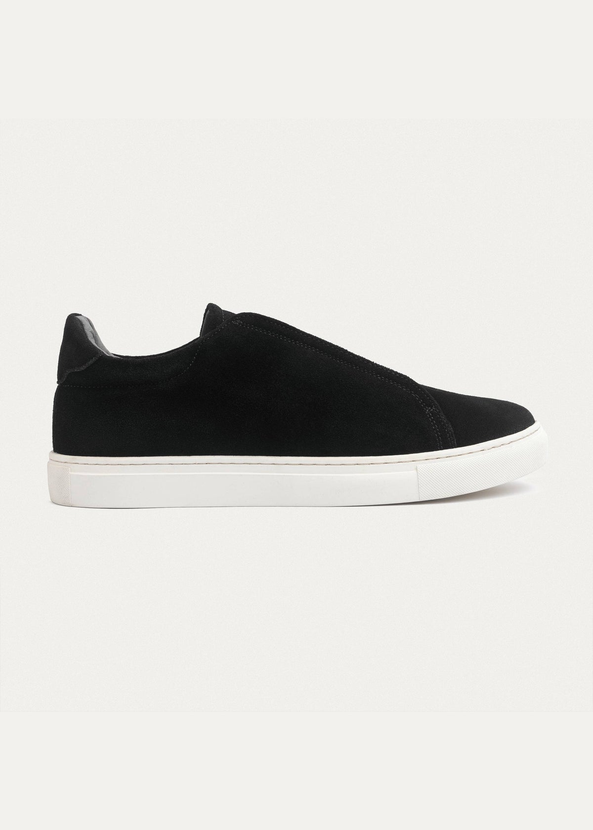 Suede Slip-On Sneaker — Black