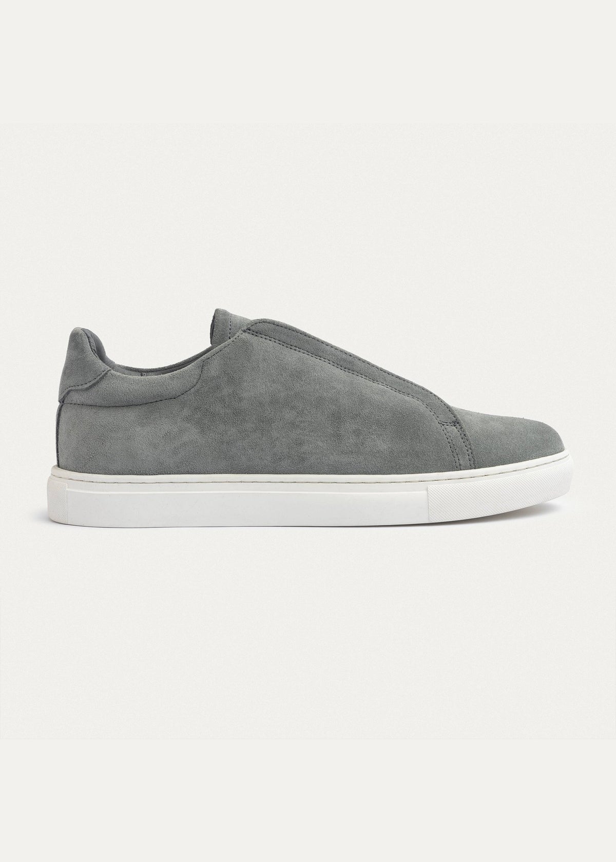 Suede Slip-On Sneaker — Gray
