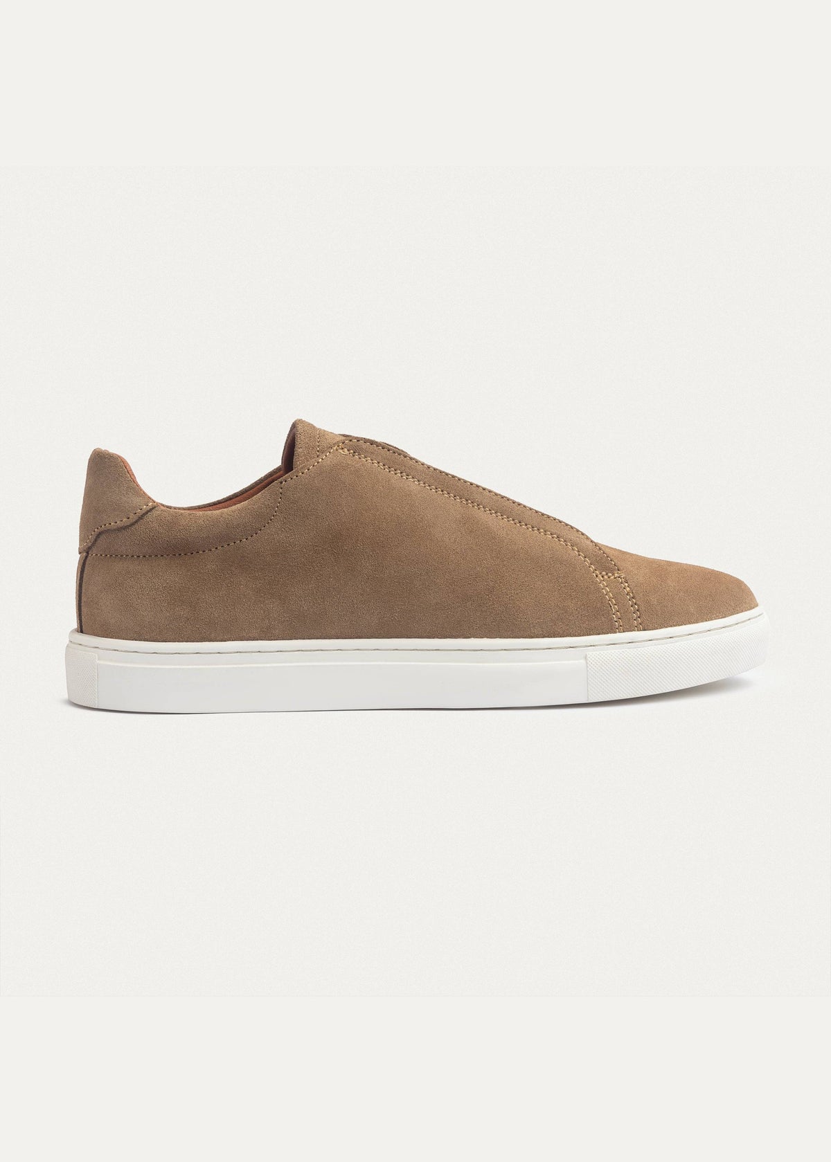 Suede Slip-On Sneaker — Cafe