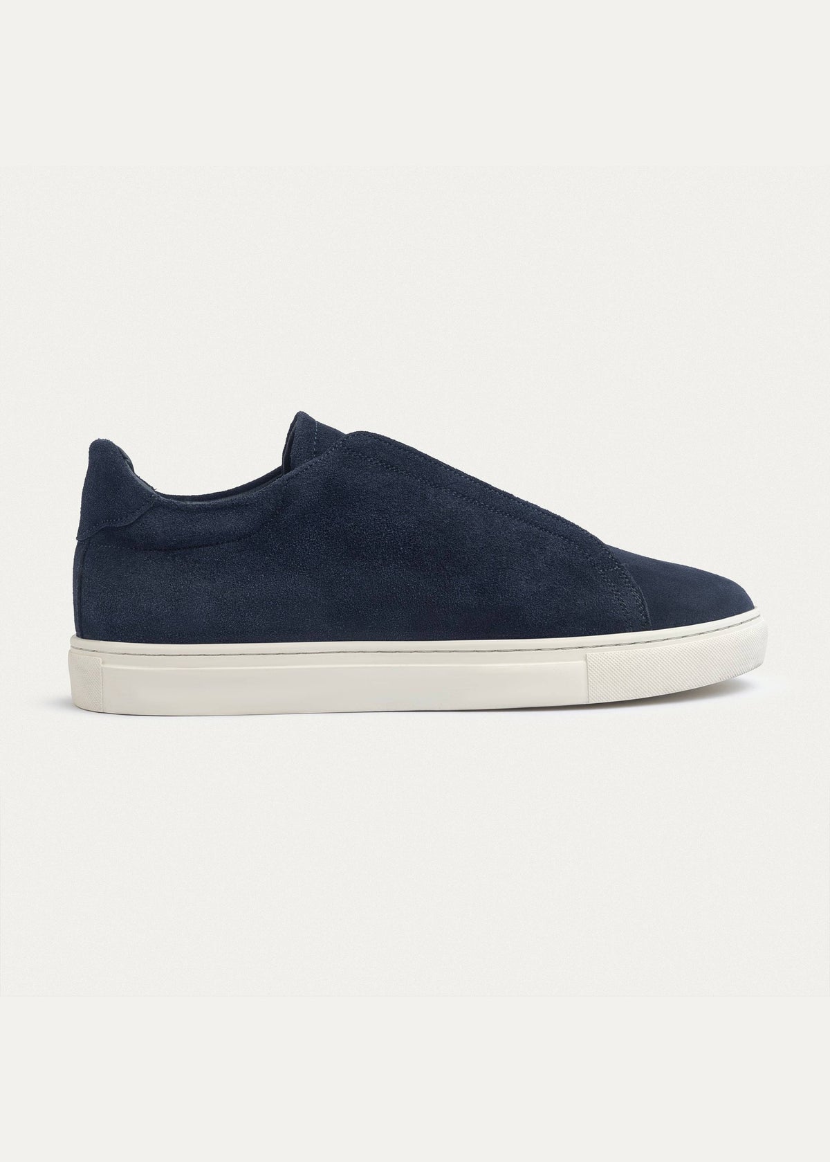 Suede Slip-On Sneaker — Dark Blue
