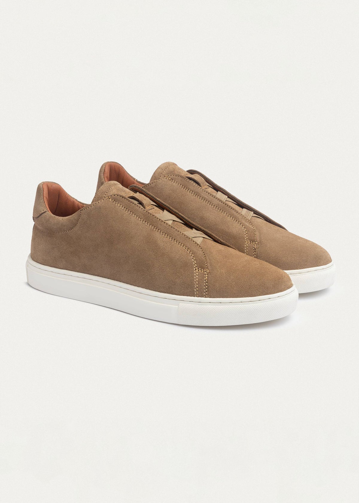 Suede Slip-On Sneaker — Cafe