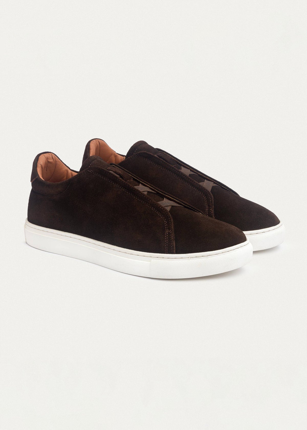 Suede Slip-On Sneaker — Brown