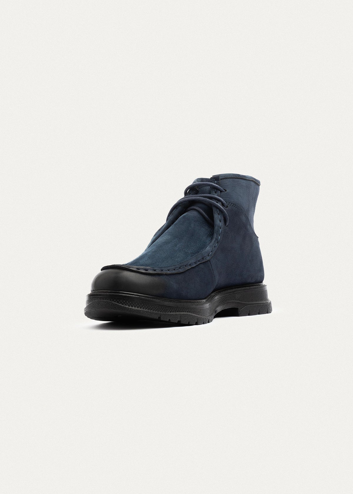 Utility Leather Chukka Boot — Navy Blue