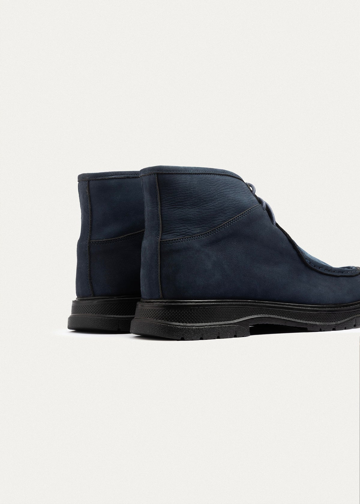 Utility Leather Chukka Boot — Navy Blue