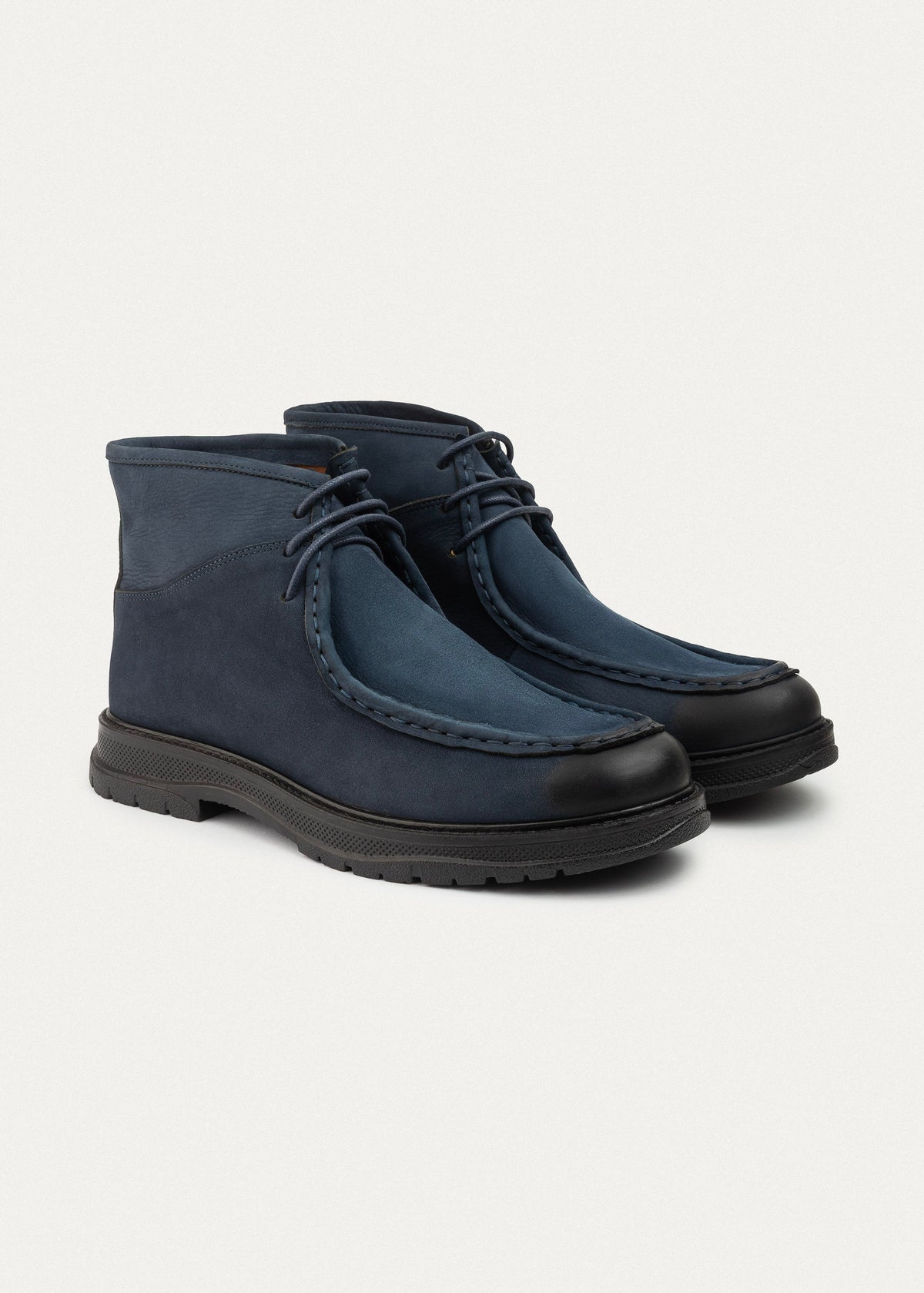Utility Leather Chukka Boot — Navy Blue