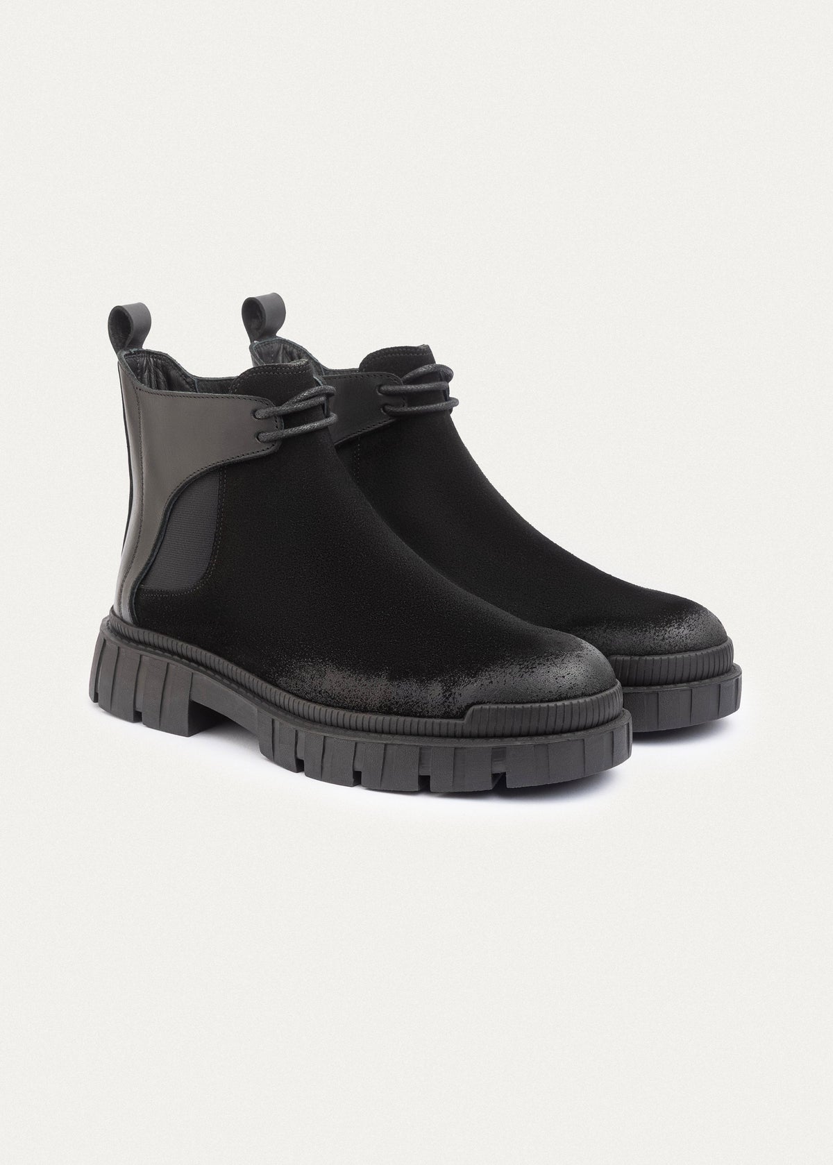 Suede Chelsea Boot — Black