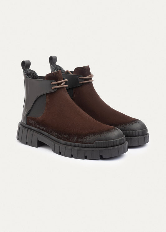 Suede Chelsea Boot — Brown