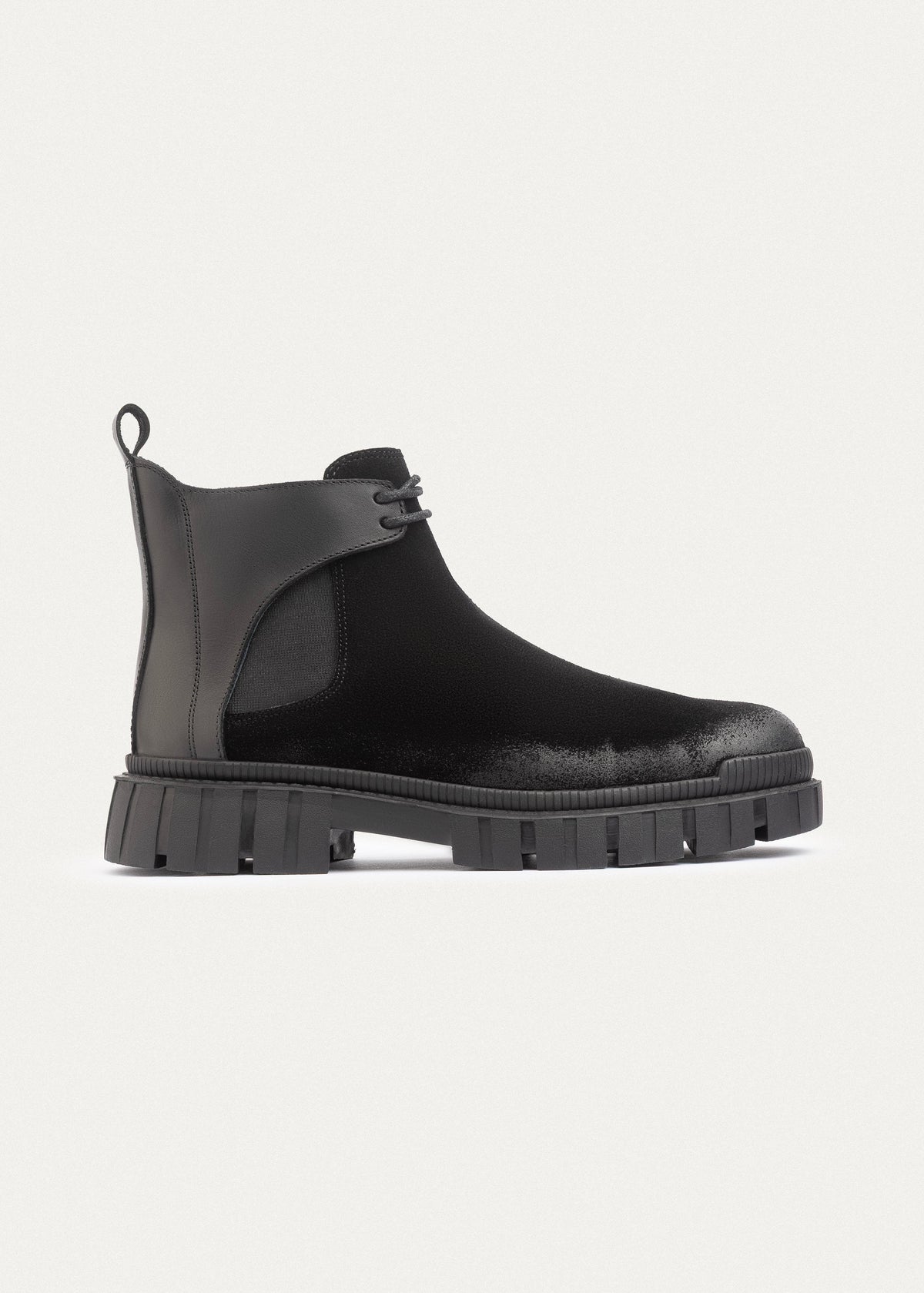 Suede Chelsea Boot — Black