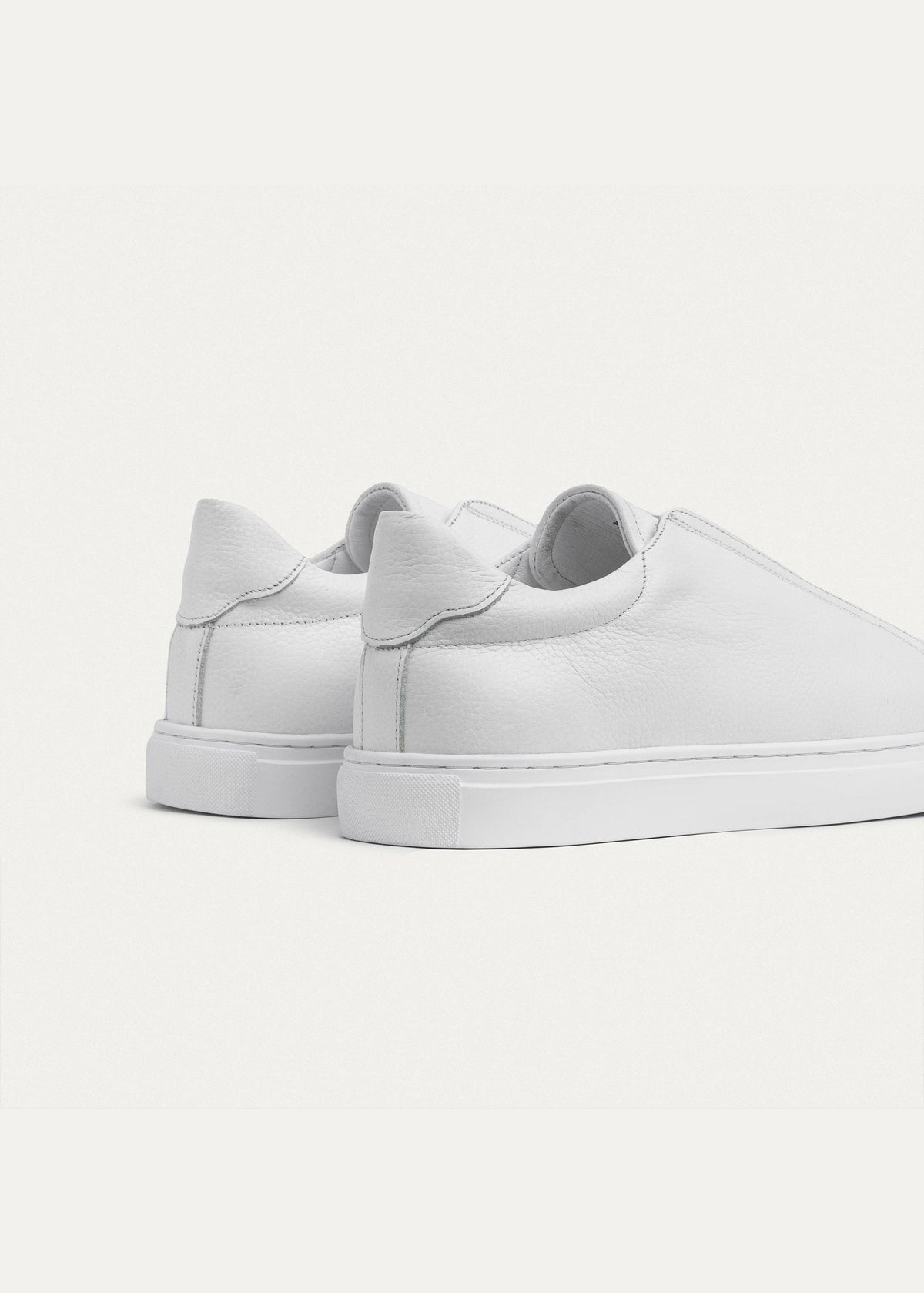 Leather Slip-On Sneaker — White