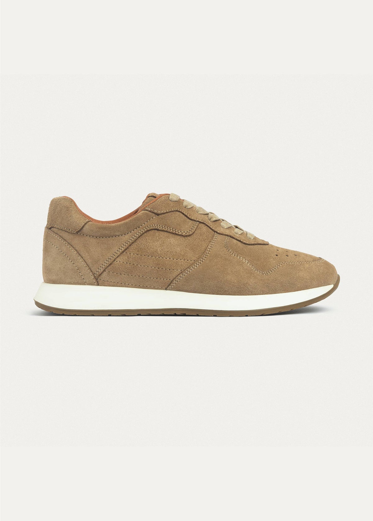 Suede Court Sneaker — Cafe