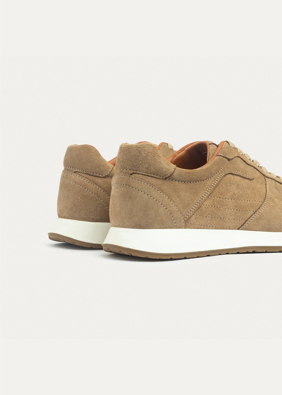 Suede Court Sneaker — Cafe