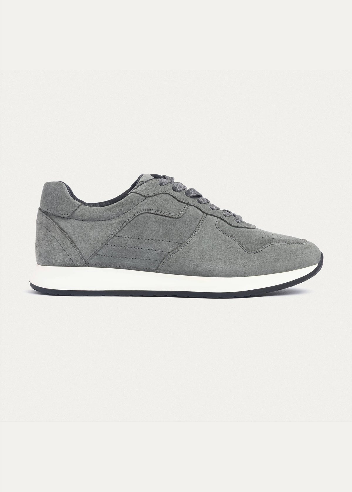 Suede Court Sneaker — Gray