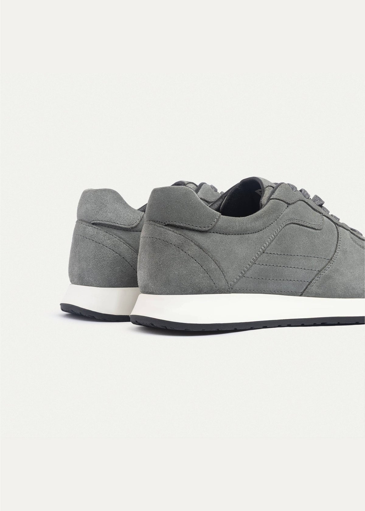 Suede Court Sneaker — Gray