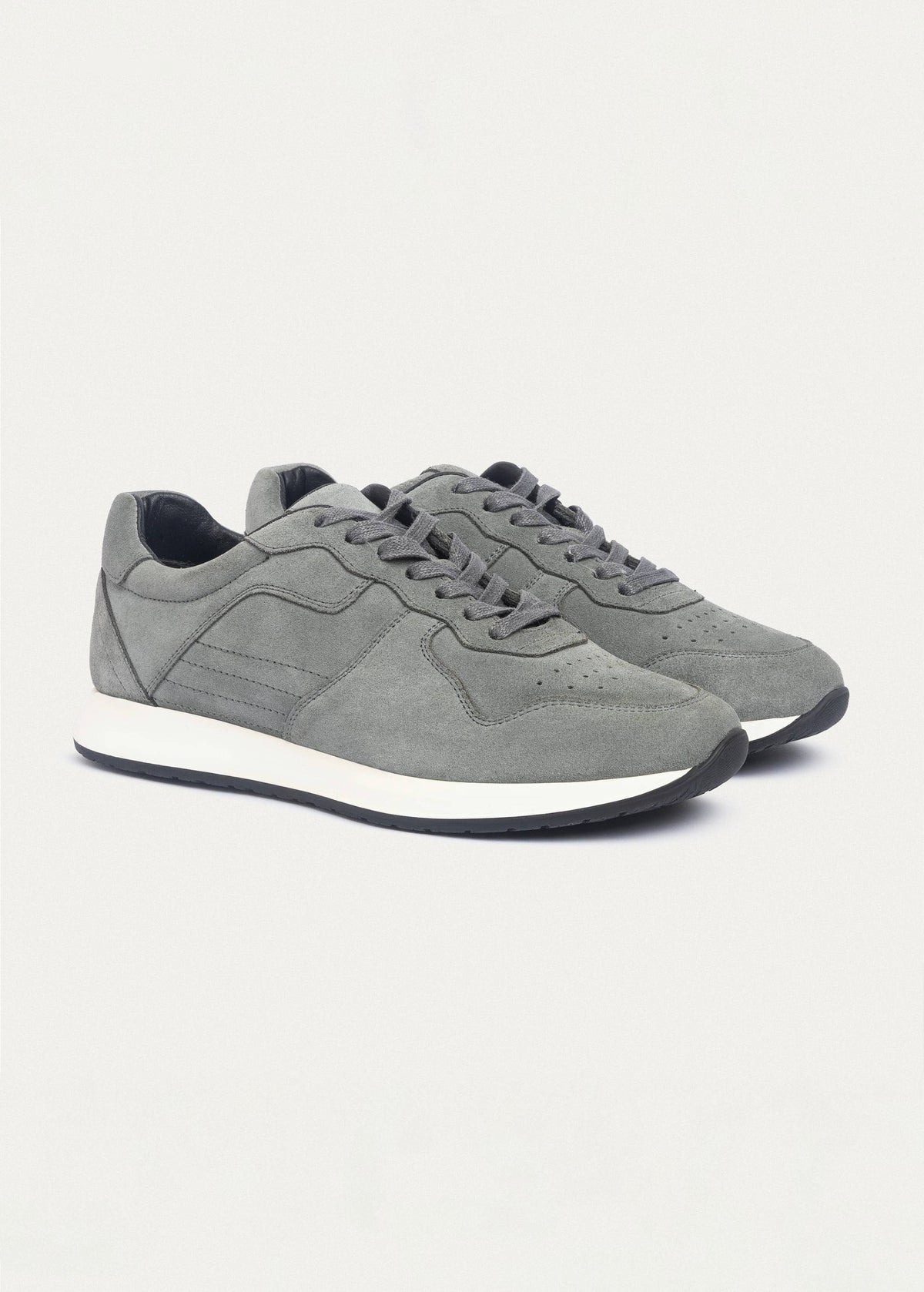 Suede Court Sneaker — Gray