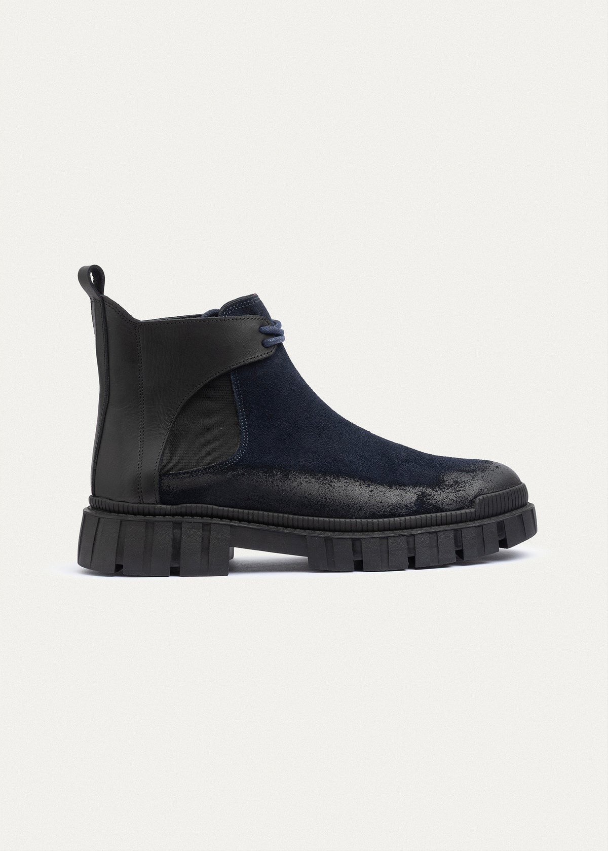 Suede Chelsea Boot — Navy Blue