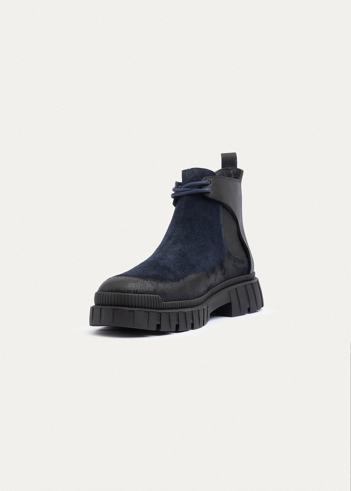 Suede Chelsea Boot — Navy Blue