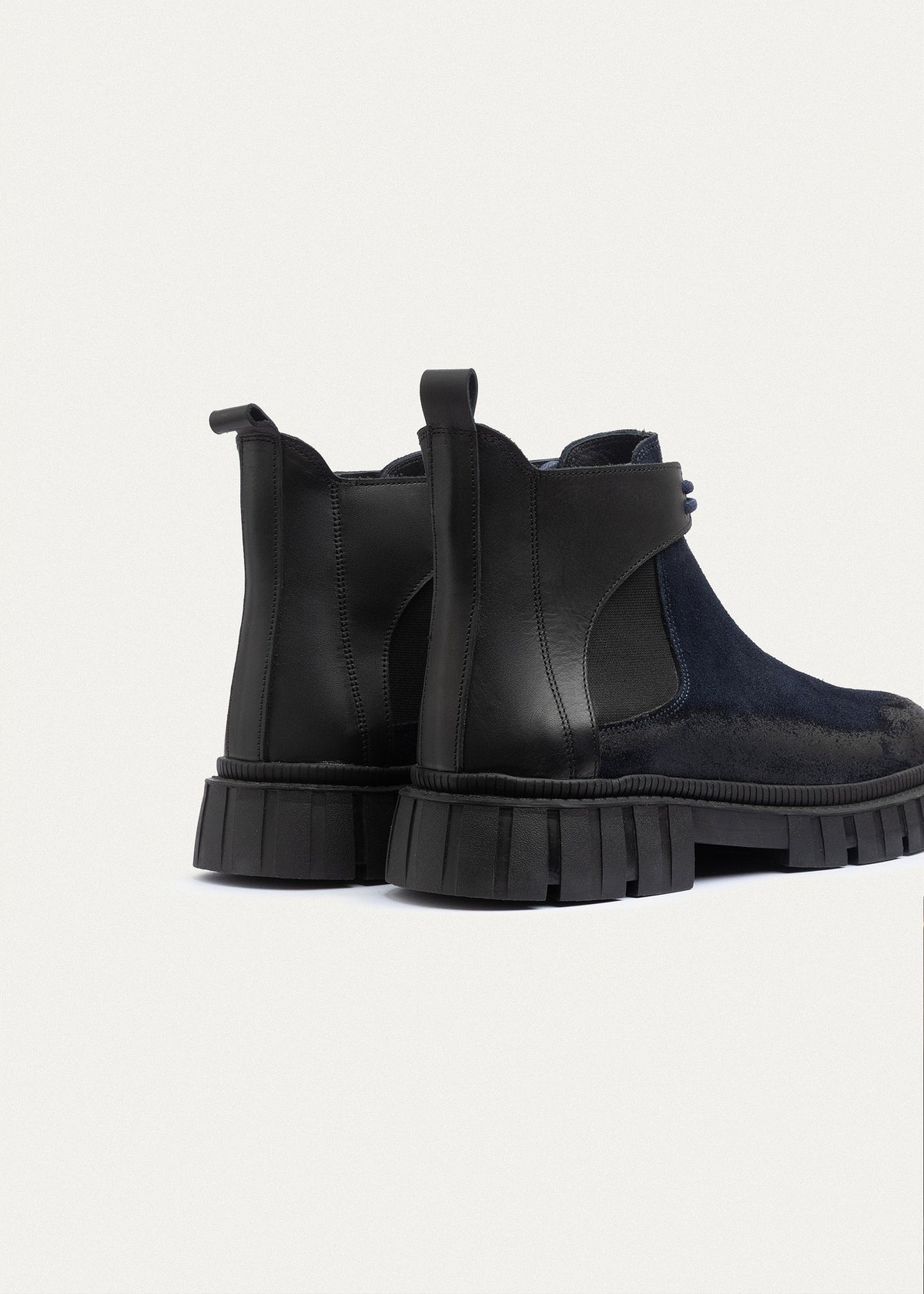 Suede Chelsea Boot — Navy Blue
