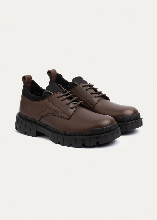 Urban Chunk Lace Shoes — Brown