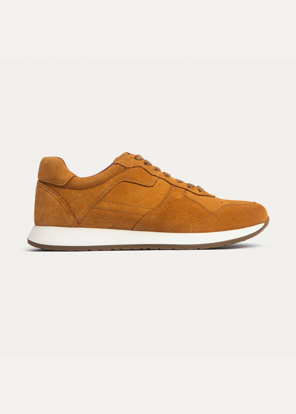 Suede Court Sneaker — Sandy Brown