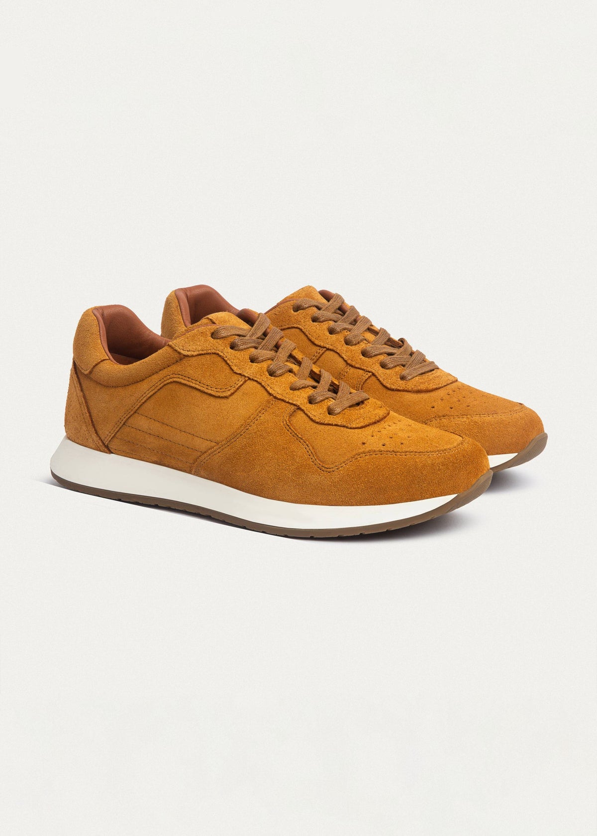 Suede Court Sneaker — Sandy Brown