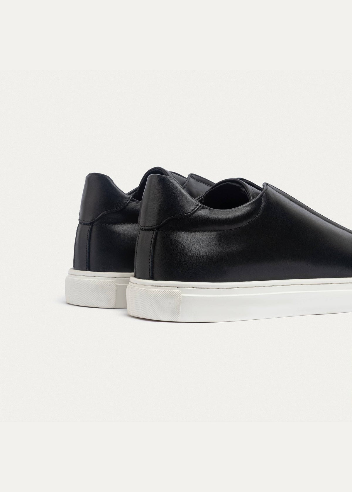 Leather Slip-On Sneaker — Black