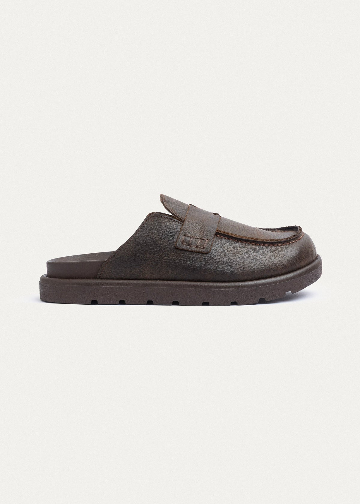 Oiled-Tex Leather Loafer — Brown