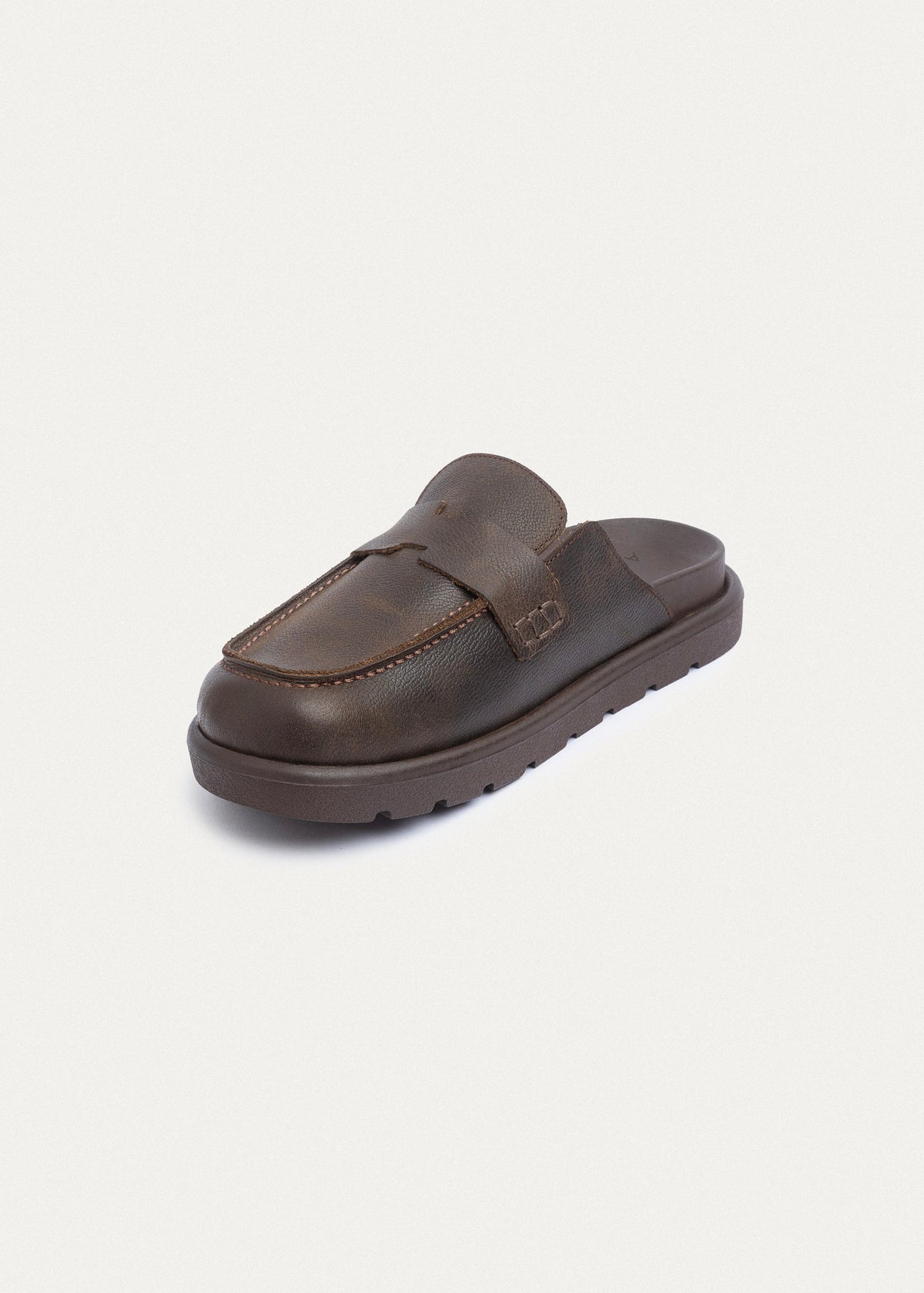 Oiled-Tex Leather Loafer — Brown