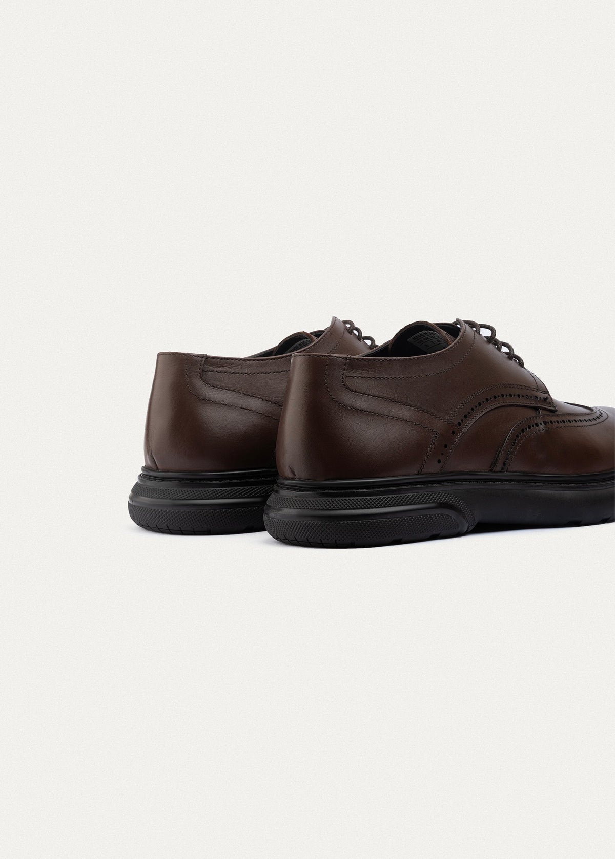 Leather Brogue Shoe — Brown