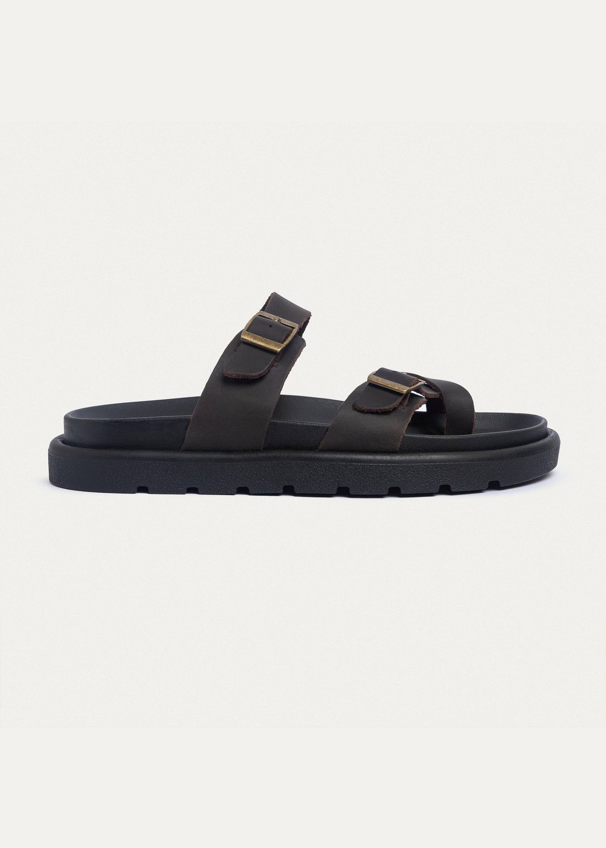 Urban Leather Soft Footbed Sandal — Brown