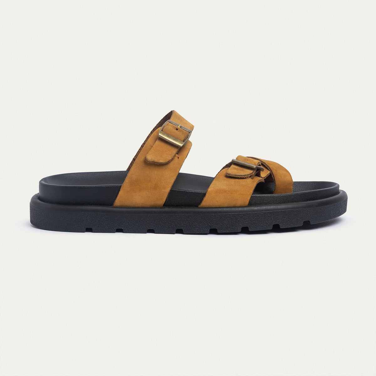 Urban Leather Soft Footbed Sandal — Sandy Brown