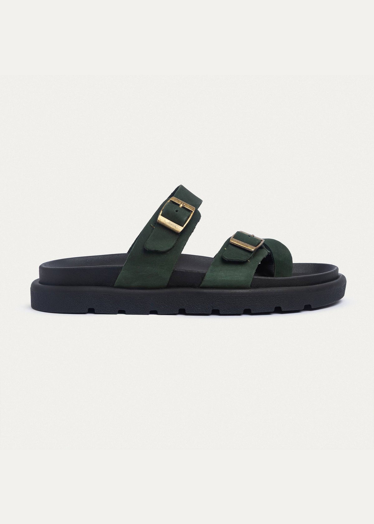 Urban Leather Soft Footbed Sandal — Olive
