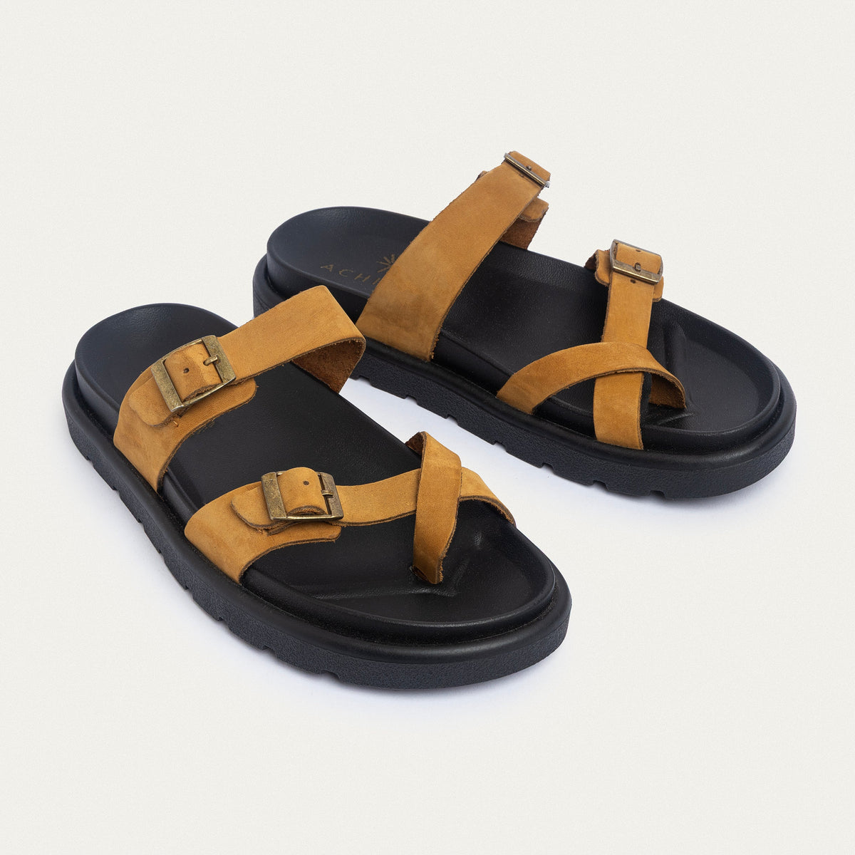 Urban Leather Soft Footbed Sandal — Sandy Brown