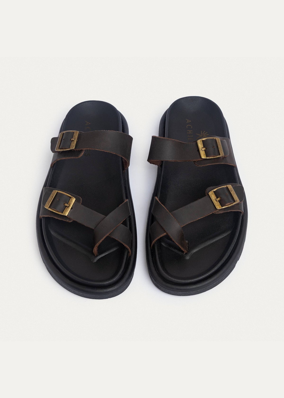 Urban Leather Soft Footbed Sandal — Brown