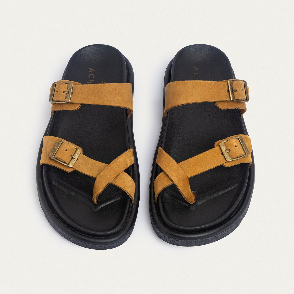 Urban Leather Soft Footbed Sandal — Sandy Brown