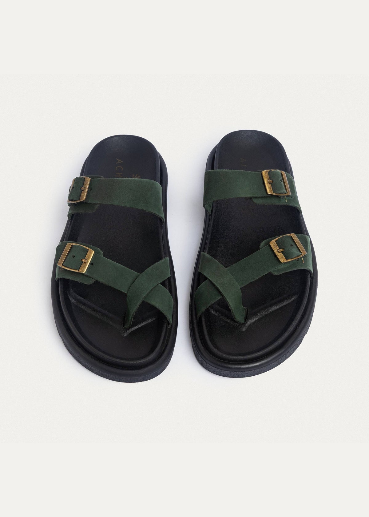 Urban Leather Soft Footbed Sandal — Olive