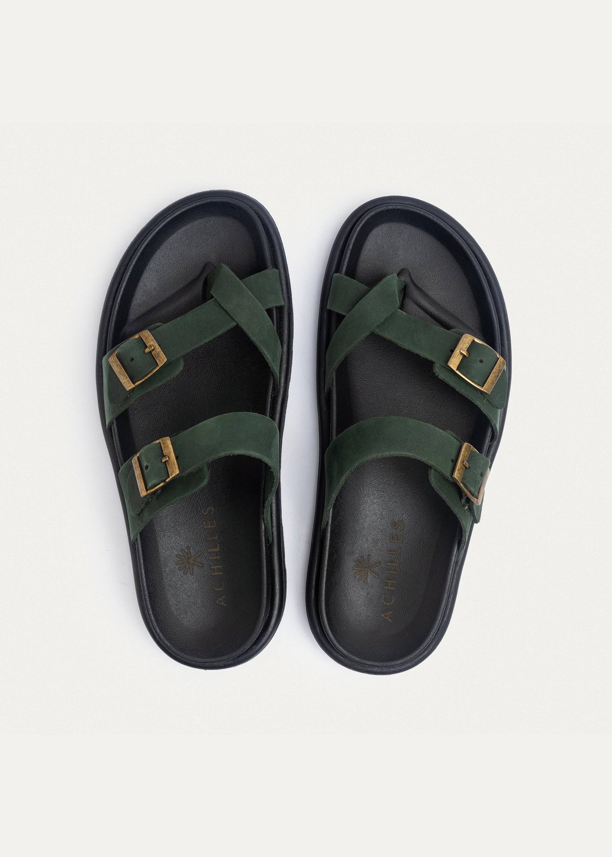 Urban Leather Soft Footbed Sandal — Olive